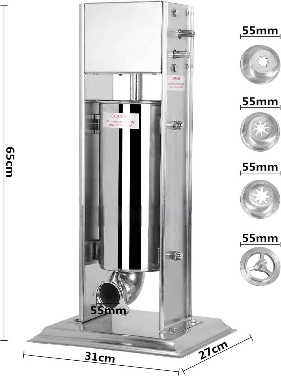 チュロス製造機 手動式チュロスメーカー チュロスマシン 中実と中空のチュロスを作る スペイン スナック用品 手動式 5L