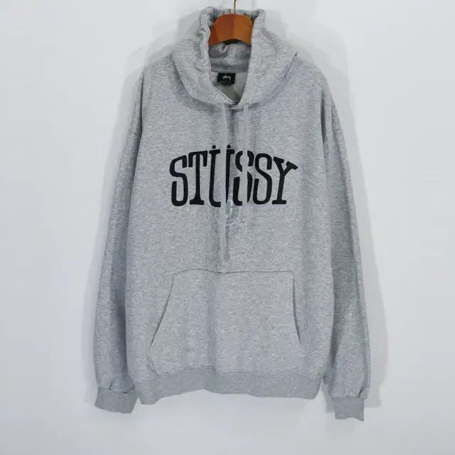 Stussy フード付きスウェットシャツ L グレー made in USA stussy フード付きスウェットシャツ - メルカリ