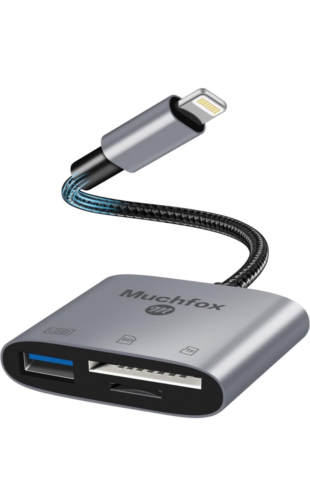 Muchfox iPhone SD カードリーダー 3 in 1 Lightning USB 3.0 OTG