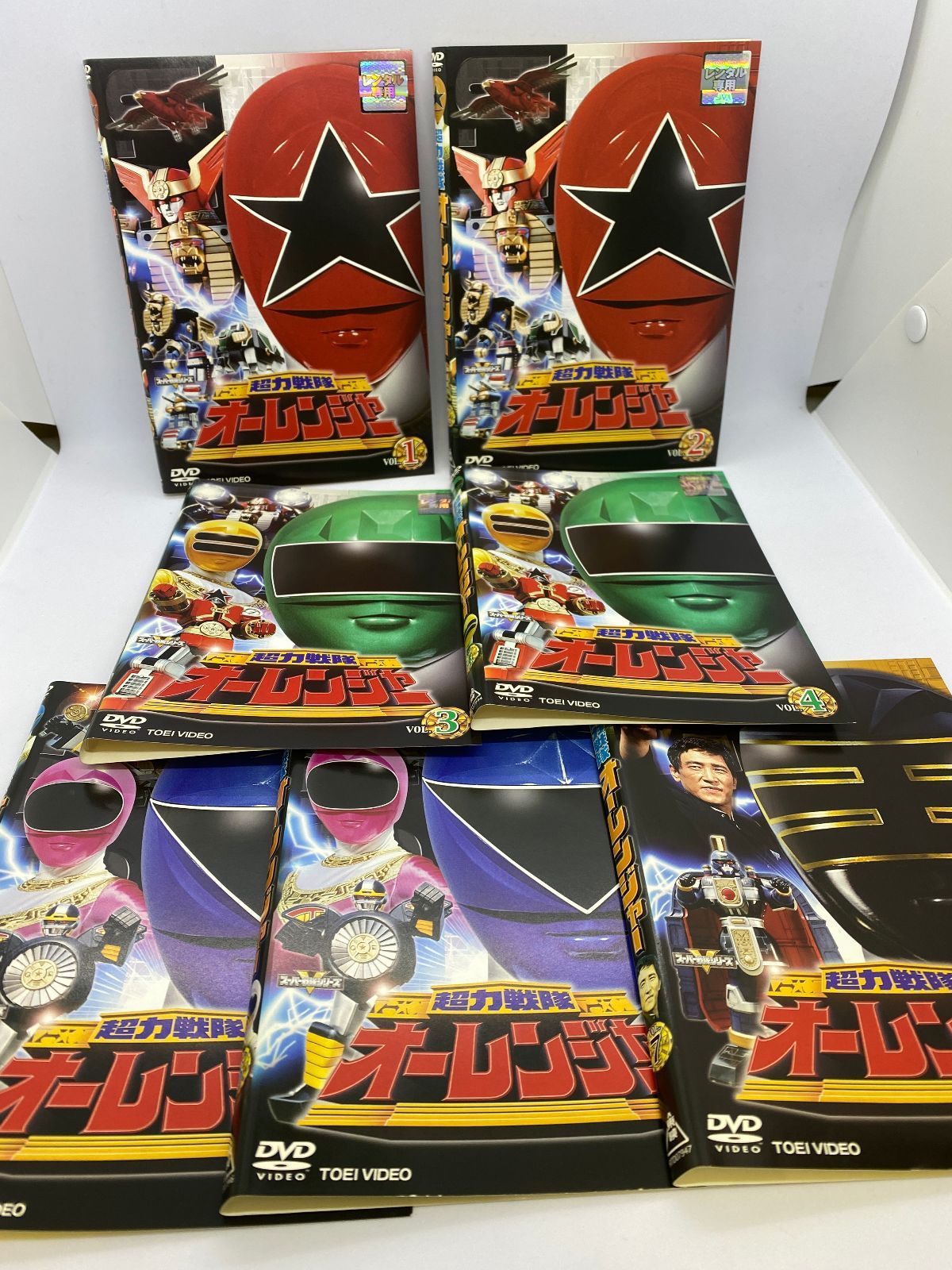 超力戦隊オーレンジャー DVD レンタル落ち 全8巻セットディスク1巻再生不良箇所あり