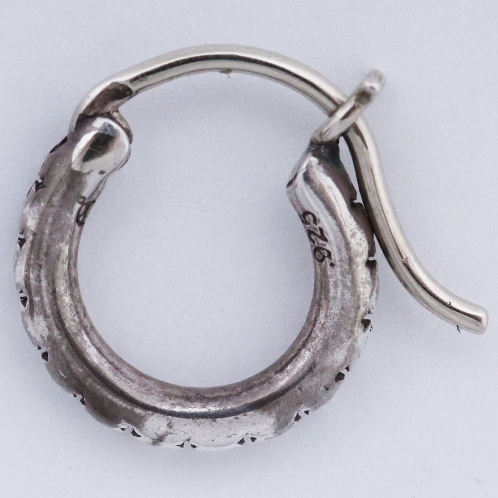 Chrome Hearts シルバーフープピアス CHROME HEARTS クロムハーツ ピアス クロスフープ シルバー