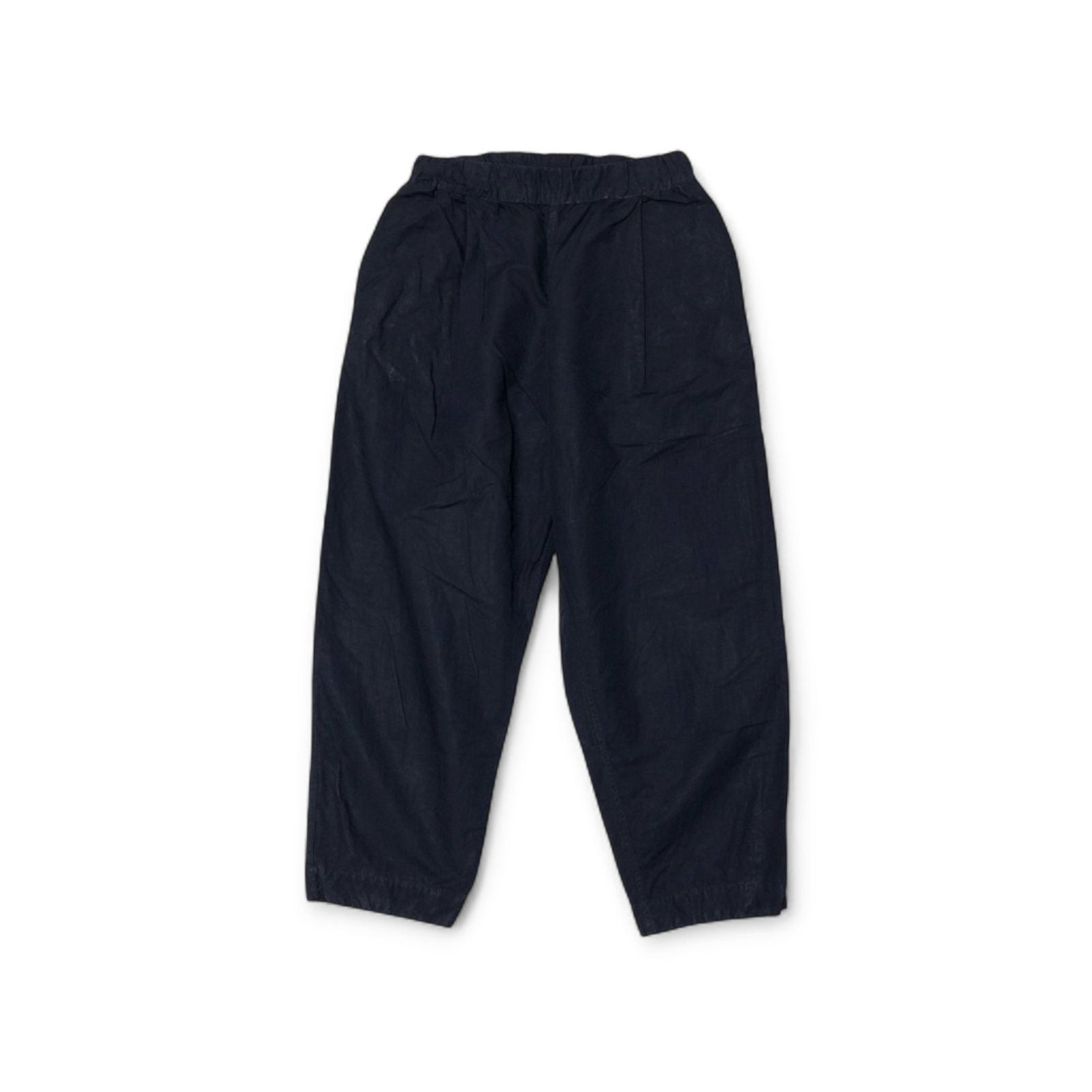 casey casey ケイシーケイシー リネンイージーパンツ テーパード ネイビー コットン リネン イージーパンツ サイズXS １タック