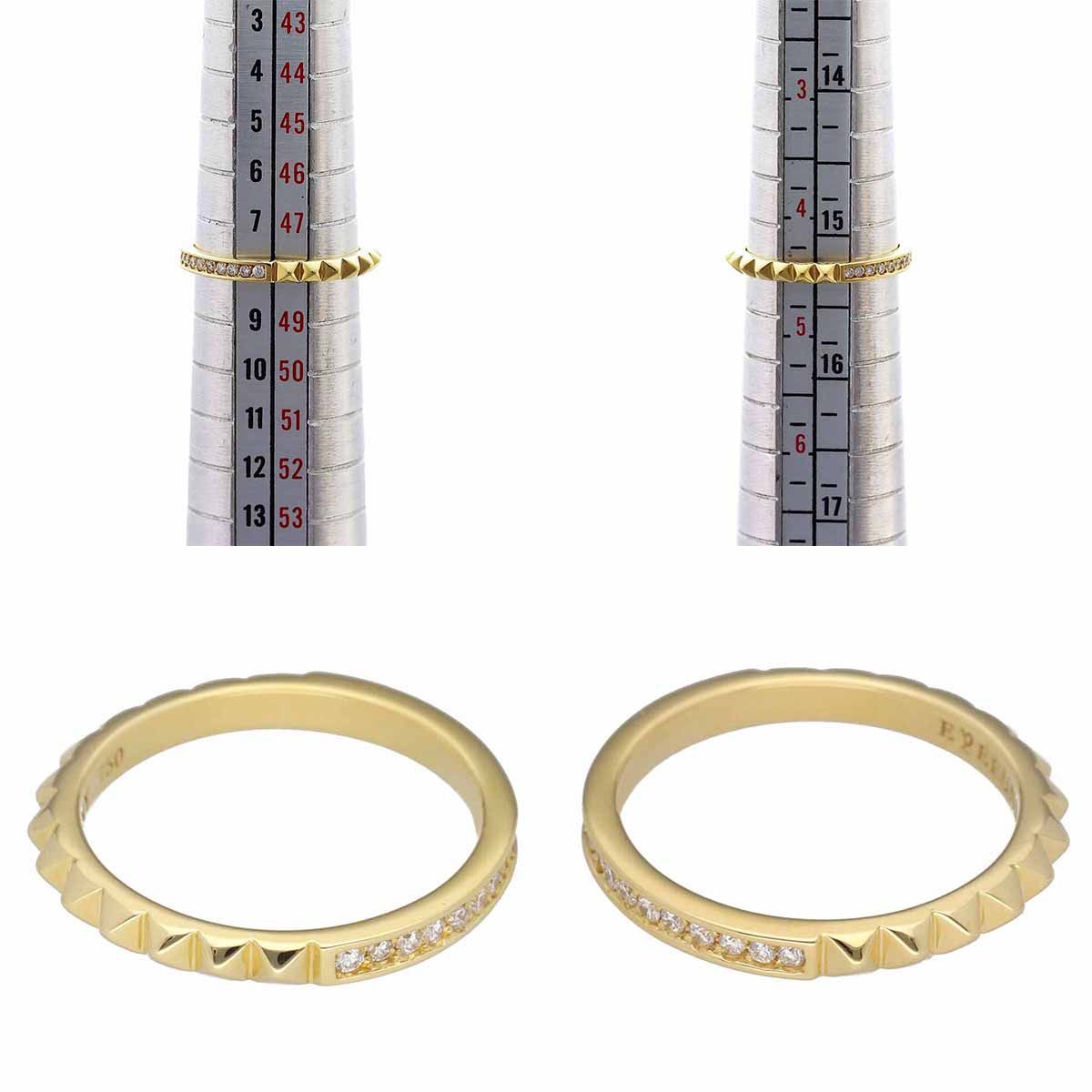 ハーフ エタニティ リング 10号 YG 【中古】（TASAKI タサキ Pt900  