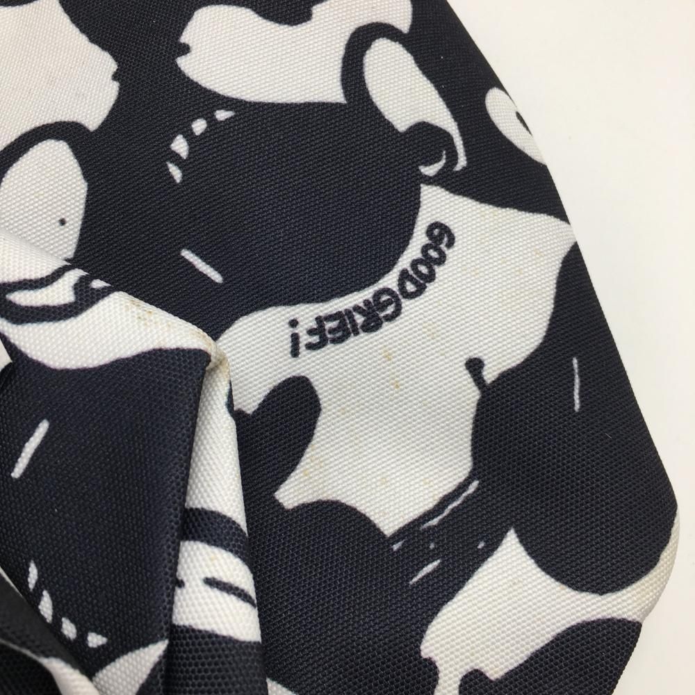 パーリーゲイツ×PEANUTS シューズケース 白×黒 スヌーピー総柄ゴルフ