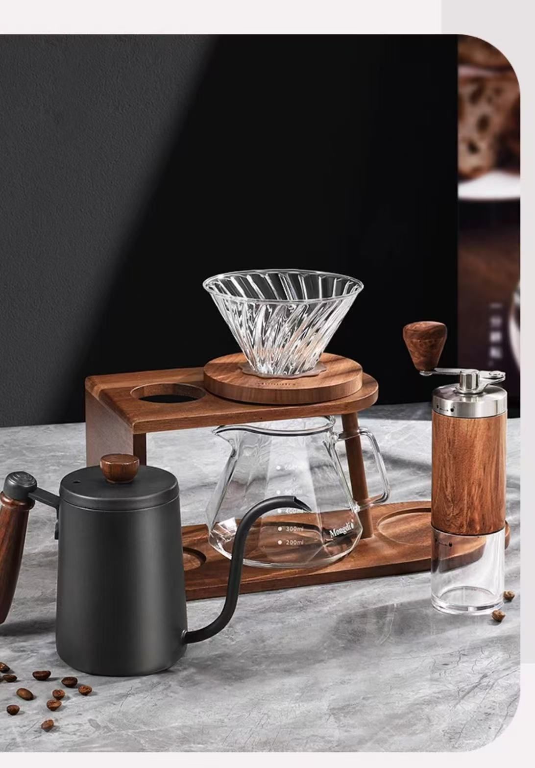 コーヒーマシンハンドドリップコーヒーポットセットコーヒー豆ミル家庭用コーヒーマシンハンドドリップコーヒー器具セット