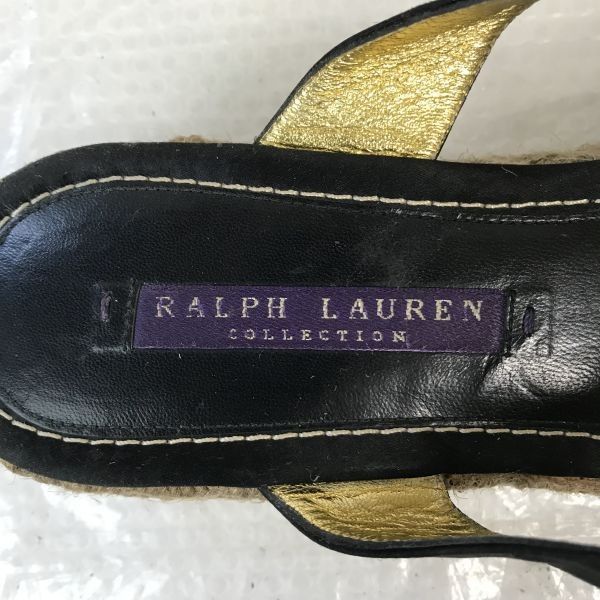 美品☆RALPH LAUREN Collection☆アンクルストラップサンダル【7/24.0 