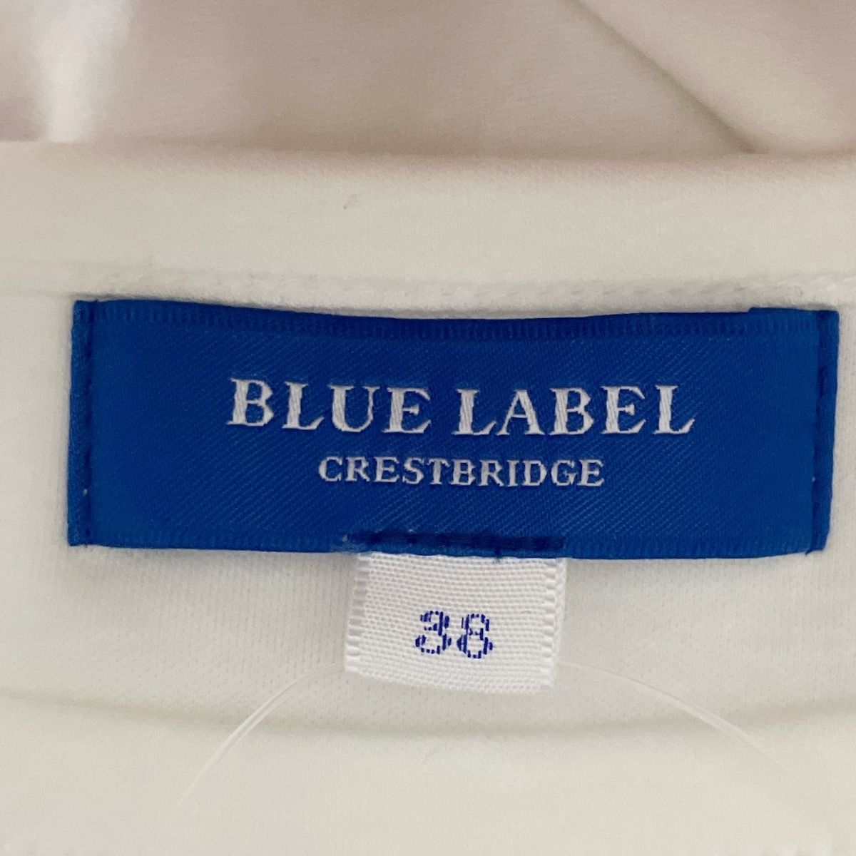 BLUE LABEL CRESTBRIDGE(ブルーレーベルクレストブリッジ) 半袖Tシャツ サイズ38 M レディース - 白×ダークグレー×マルチ  チェック柄 - メルカリ