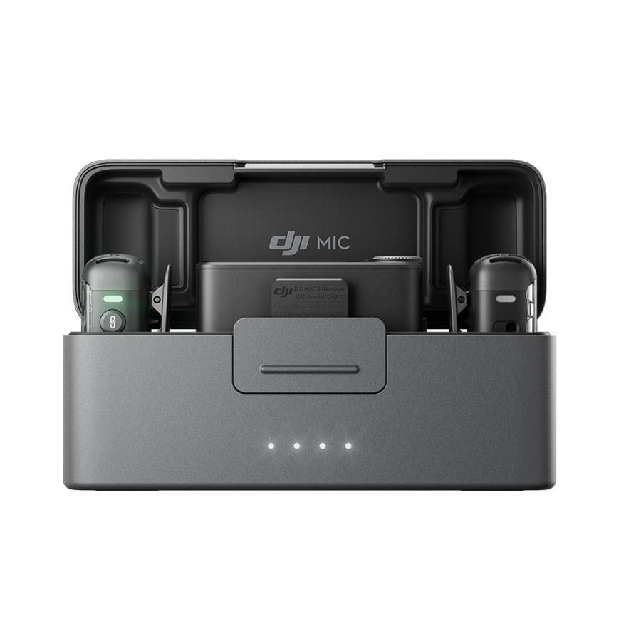 ピンマイク ワイヤレス 無線 風防 DJI MIC 2 トランスミッター2台 レシーバー1台 充電ケース付き bluetooth クリップ 1V2