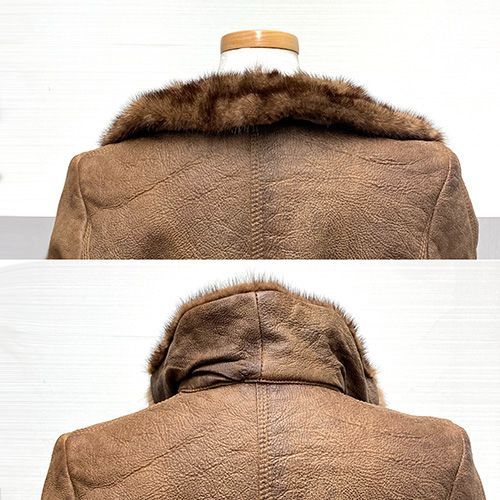 キートン Kiton レディース レザージャケット 茶色 サイズ42 羊革