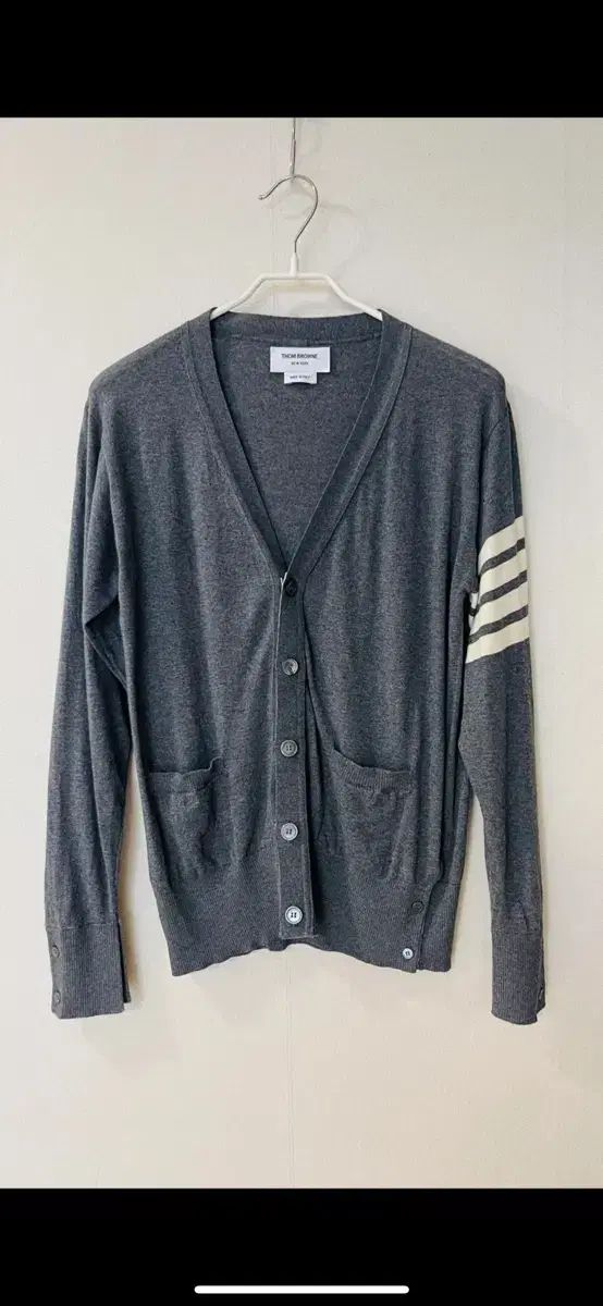 THOM BROWNE グレー ニットカーディガン サイズ3 中古・古着通販】Thom Browne (トムブラウン) ニット