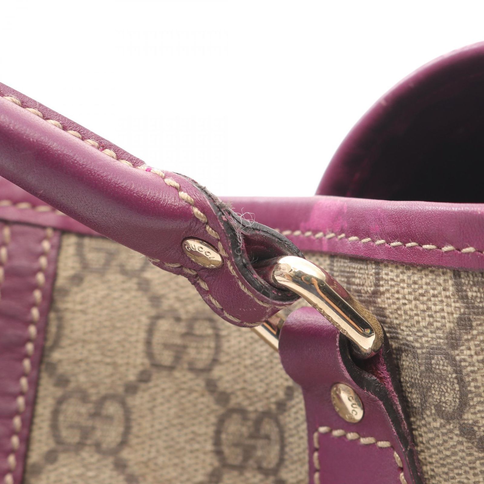 グッチ GUCCI トートバッグ GGスプリーム ストライプ 203693 PVC 
