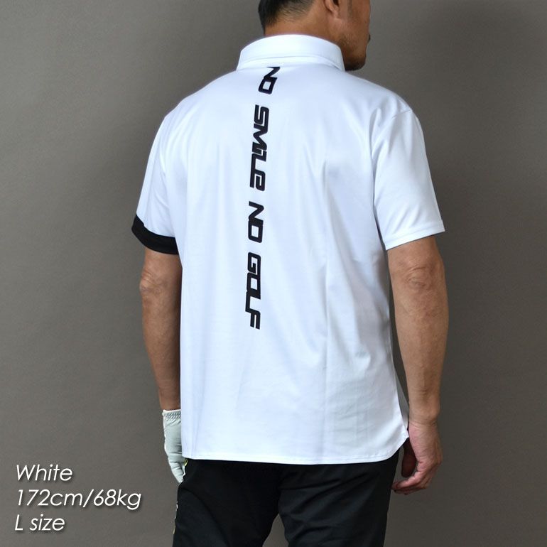 신제품 [Comongolf/Common Golf] 백 프린트 & 프론트 프린트 반팔 골프 폴로 셔츠/화이트 (CG-SP502S) M L XL XXL XXXL 골프 웨어 로고 바이컬러 드라이 소재 스트레치 사이드 슬릿 탑 봄 여름 봄 가을 골프 폴로