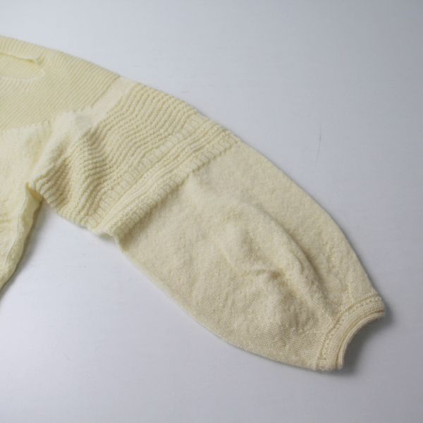 美品 JOICEADDED ジョイスアディッド Rounded Geometric Knit Sweater モヘヤウールニット セーター  /アイボリー【2400013214704】