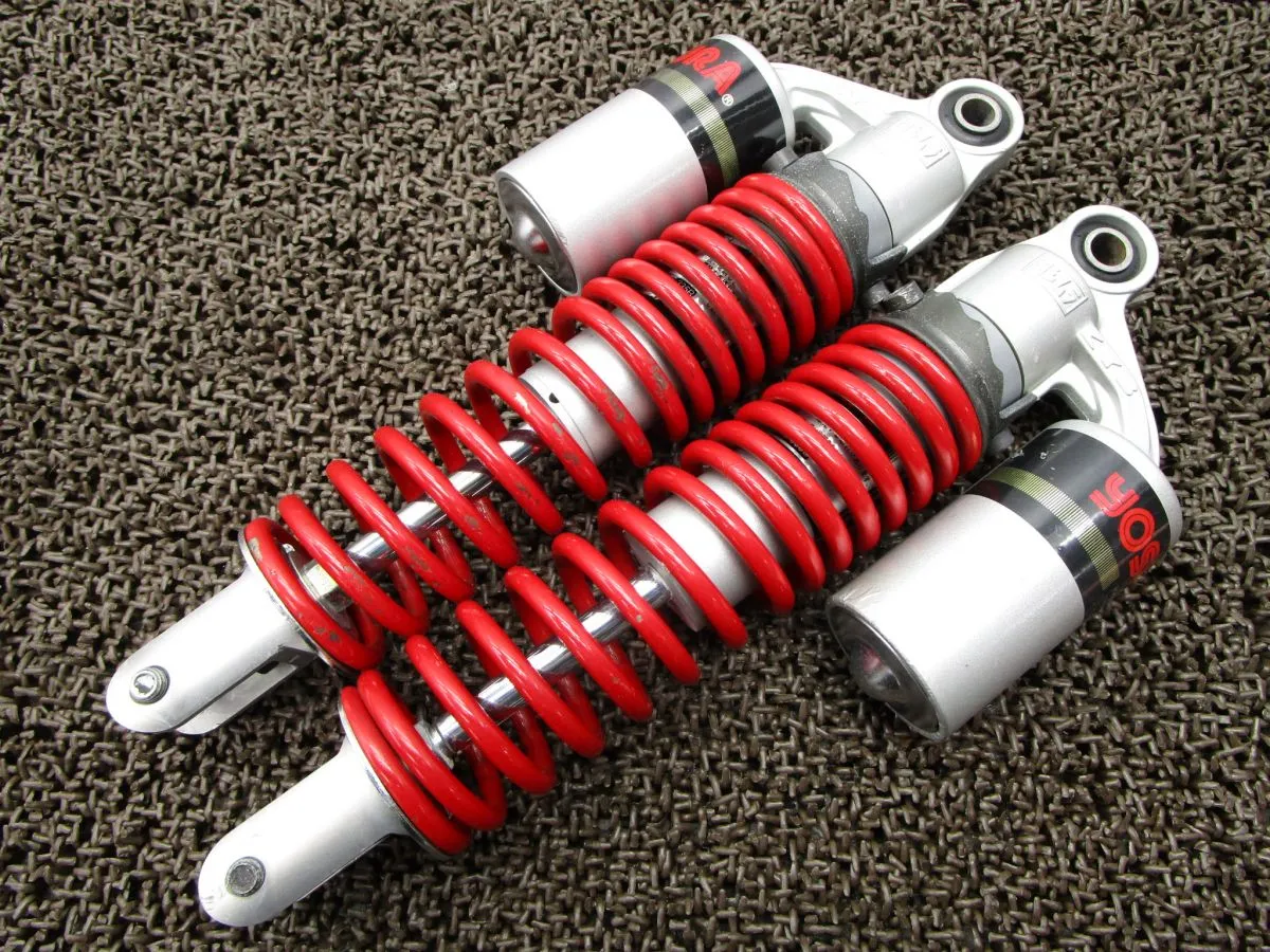 当時物 YOSHIMURA サスペンションショック シルバー/レッド 2025年最新