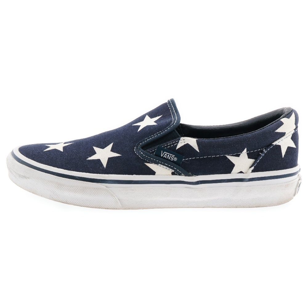 VANS (ヴァンズ) ×SOPHNE TV98CL lNDlGO STAR SLIPON ソフネット インディゴ スター スリッポン ローカットスニーカー ネイビー/ホワイト US8.5/26.5cm
