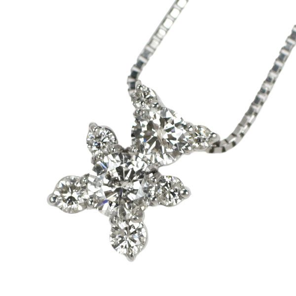K18WG ダイヤモンド ペンダントネックレス 0.65ct くま - メルカリ 