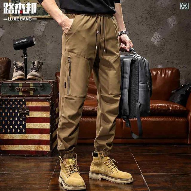 3XL0 秋冬 コーデ メンズ 服 シンプル ファッション オシャレ 大人 かっこいい 大きいサイズ ストリート 紳士服 アメリカン レトロ ヘビー カーゴ パンツ レッグ カジュアル パンツ