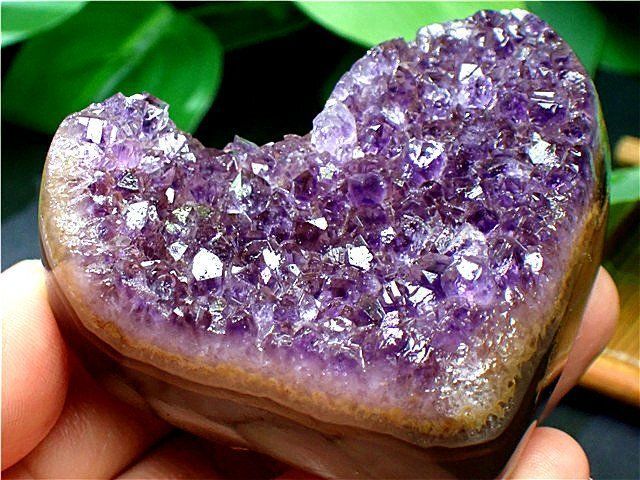 AAA級家庭円満◆天然ハート型アメジスト原石YT2G3/284G34C AAA級家庭円満◇天然ハート型アメジスト原石YT2G3/497G36C