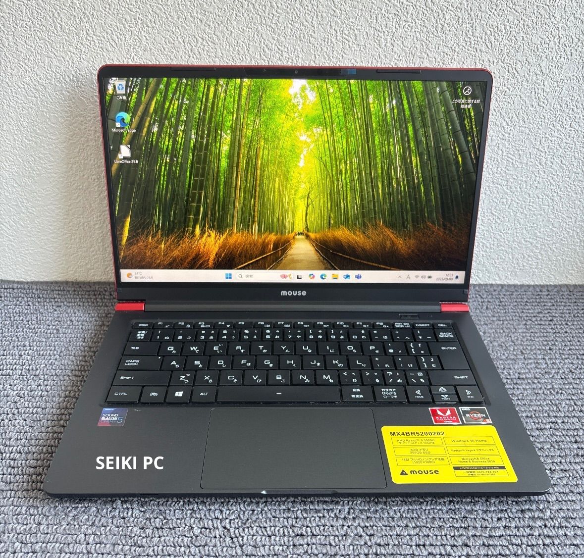 mouse computer MX4BR5200202 AMD Ryzen 5 3500U メモリ8GB SSD 256GB