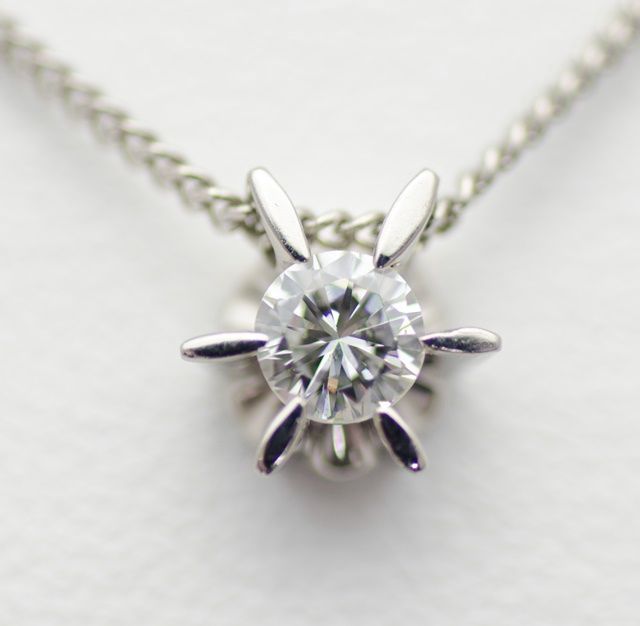 Pt900　Pt850　ダイヤネックレス　一粒ダイヤ0.34ct　ネックレス Pt900 Pt850 ダイヤネックレス 一粒ダイヤ0.34ct ネックレス