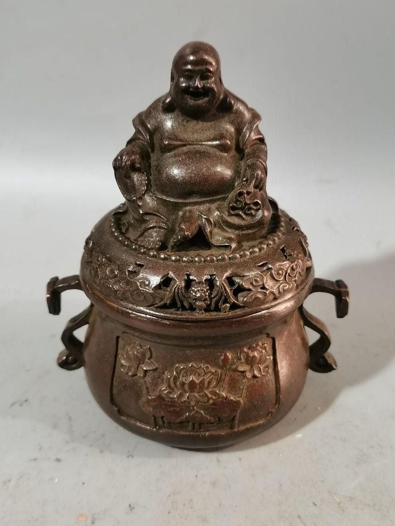 弥勒仏の両耳 香炉 装飾品 工芸品美術品 置物 弥勒仏の両耳 香炉 装飾品 工芸品美術品 置物 銅器 双象