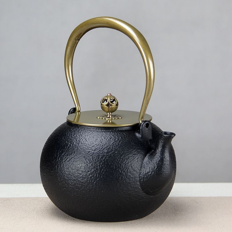 1200ml 鉄瓶 鋳鉄ケトル 直火可 南部鉄器 やかん 鉄分補給 鉄器 鋳物 茶道道具 茶こし付き