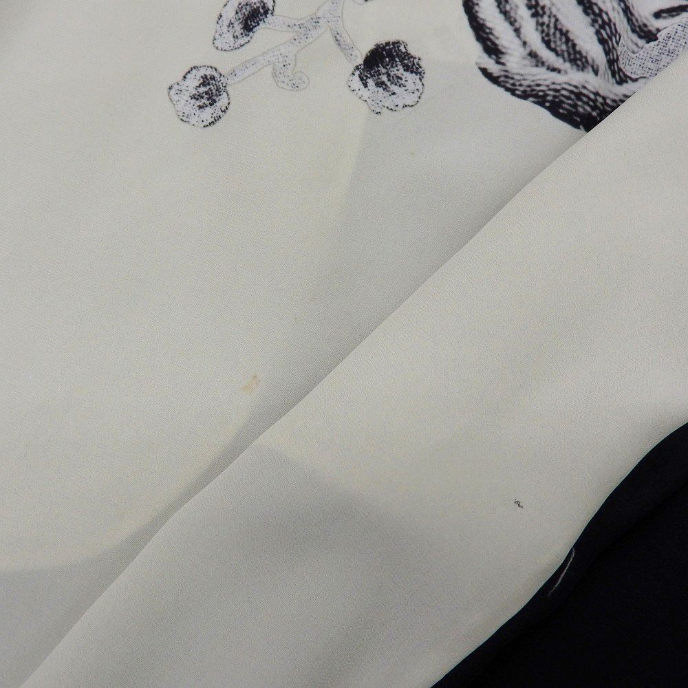 エトロ　シルク100% ワンピース　シャツ 良品 ETRO エトロ 絵画プリント シルク100% シャツワンピース 44