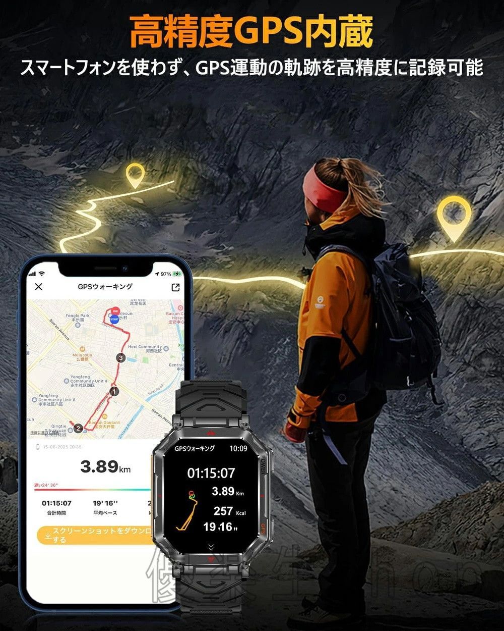 2.01インチ大画面