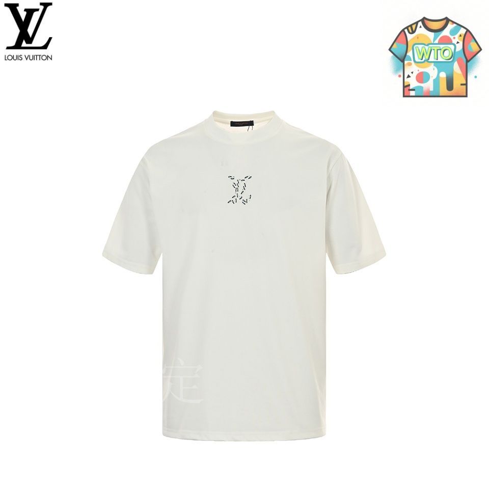 本日限定　最終値下げ　早い者勝ち　ルイヴィトンtシャツ 2023AW☆即納！【LV ルイヴィトン】クルーネックTシャツ 関税込