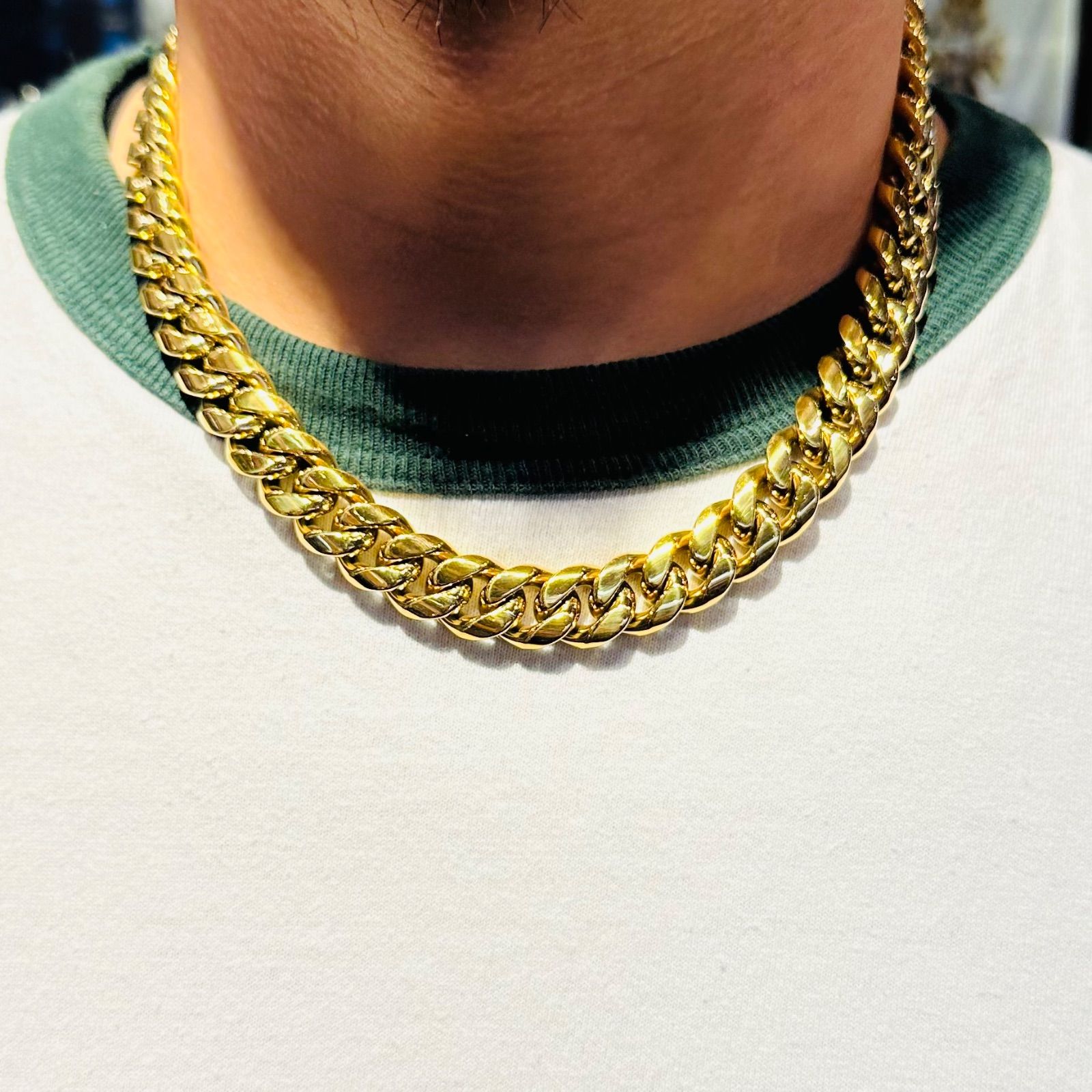 喜平ネックレス 55cm 50cm 幅14mm サージカルステンレス 316L 金属 