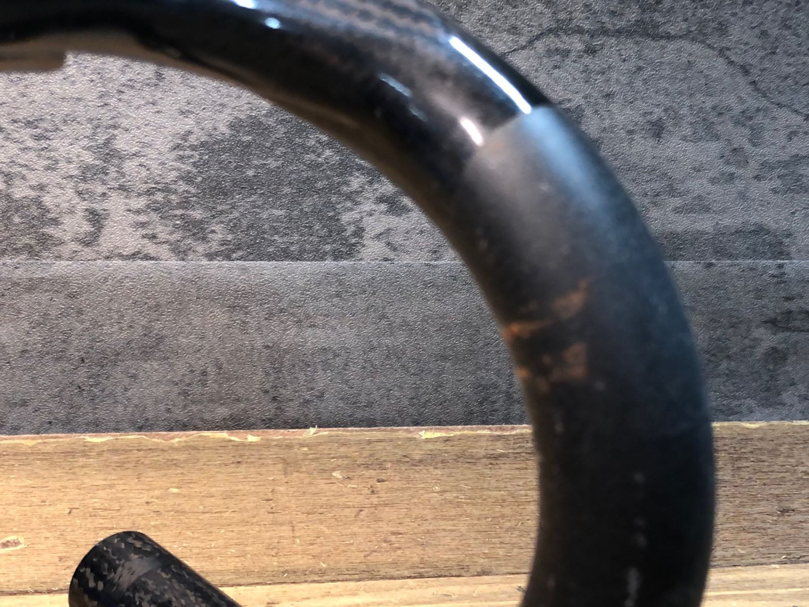 JJ133 タイム TIME ERGOFORCE カーボンハンドルバー ブラケット部外-外420mm クランプ部付近にクラックのためジャンク BRIGHTFACE_UK