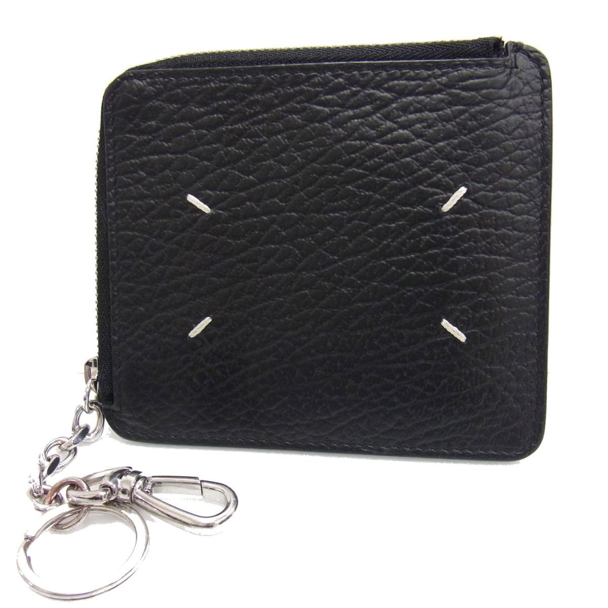 極美品 メゾン マルジェラ コインケース カード入れ 4ステッチ ブラック 美品☆Maison Margiela メゾンマルジェラ コインケース 4