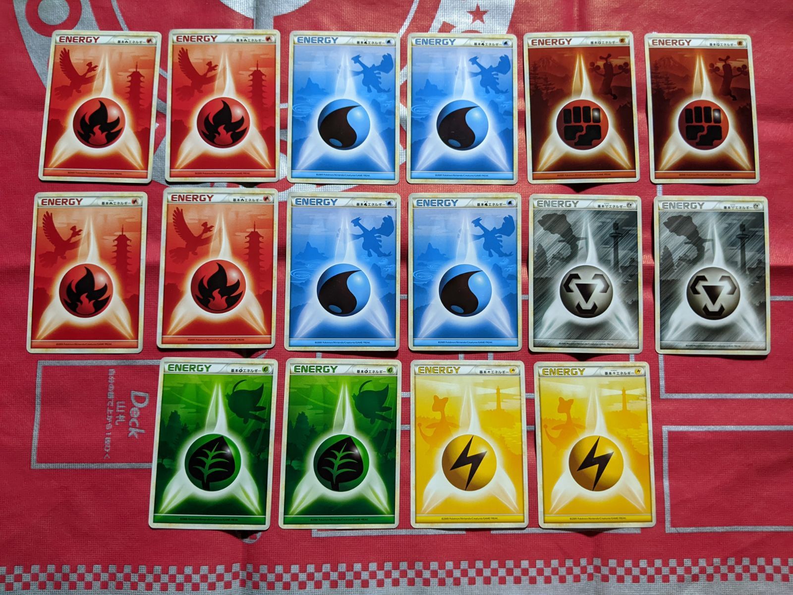 ポケモンカード レジェンドエネルギー炎 ホウオウ ×4 水 ルギア ×4 闘 ウソッキー ×2 鋼 ハガネール ×2 草 セレビィ ×2 雷 デンリュウ ×2 シルエットエネルギー16枚