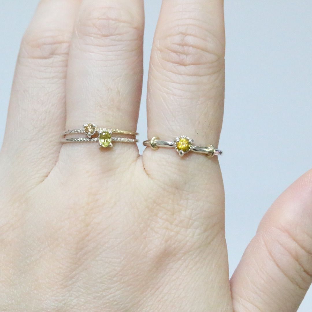 レア✳︎グランディディエライトのK10小ワッカシルバーリング10.5号 レア✳︎グランディディエライトのK10小ワッカシルバーリング