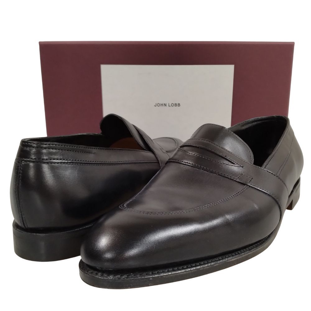 JOHN LOBB ジョンロブ ADLEY CALF M/W SS ローファー ブラック サイズ8H 正規品 / 34758