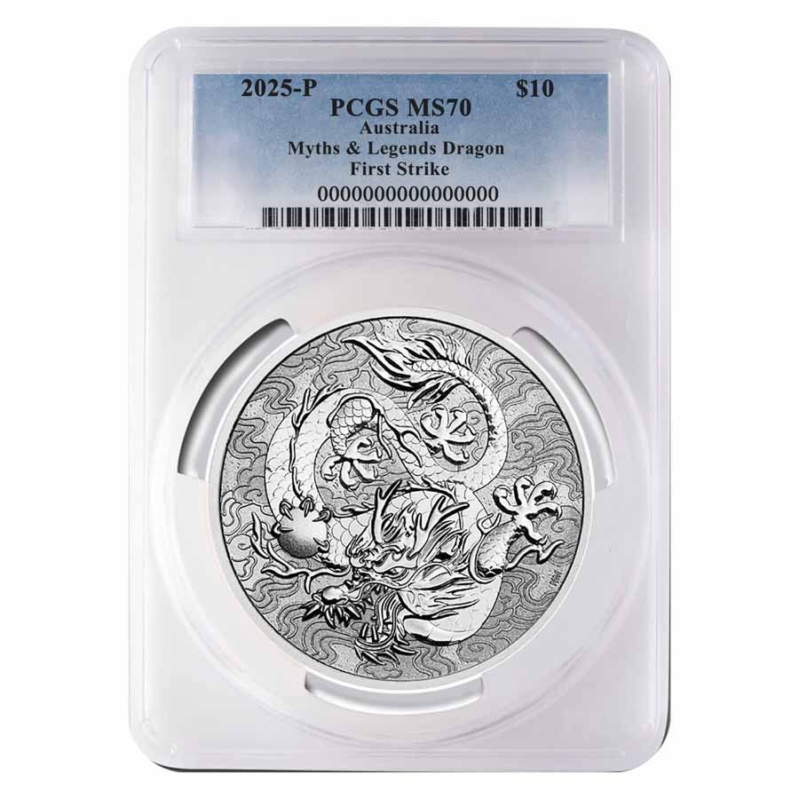 2025 Atralia 10 oz Silver Dragon MS-70 PCGS FS
