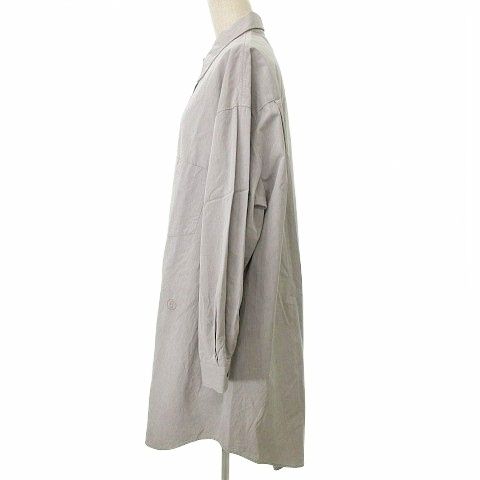 エムエムシックス メゾンマルジェラ MM6 Maison Margiela 22AW オーバーサイズシャツ ワンピース S62CT0236 長袖 イタリア製 正規 S グレー系