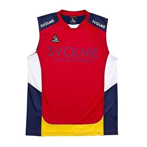 スボルメ(SVOLME) ノースリメッシュプラシャツ Lサイズ 161-66700 060 レッド
