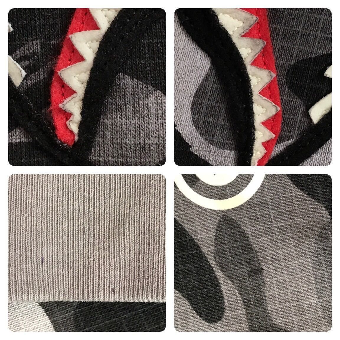 ☆蓄光☆ Grid Camo SHARK FULL ZIP HOODIE Lサイズ a bathing ape