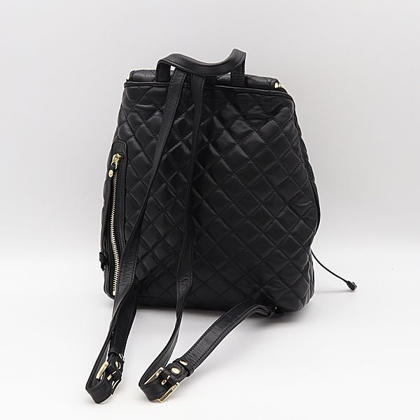 【極美品✨】マダムヒロコ レスパス キルティング リュックサック レザー 黒 マダムヒロコ レスパス キルティング リュック レザー ブラック