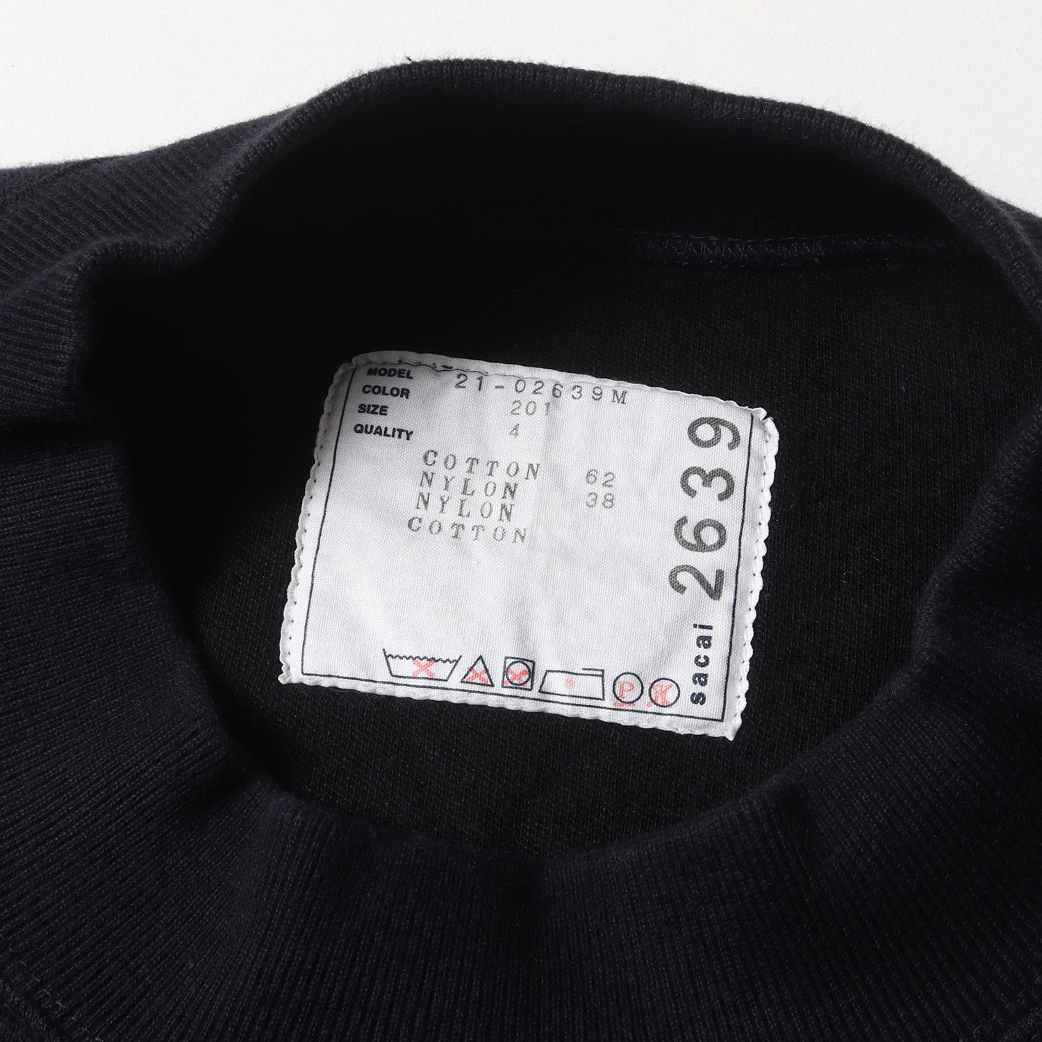 Sacai サカイ スウェット サイズ:4 21AW 異素材 切替 コットン 