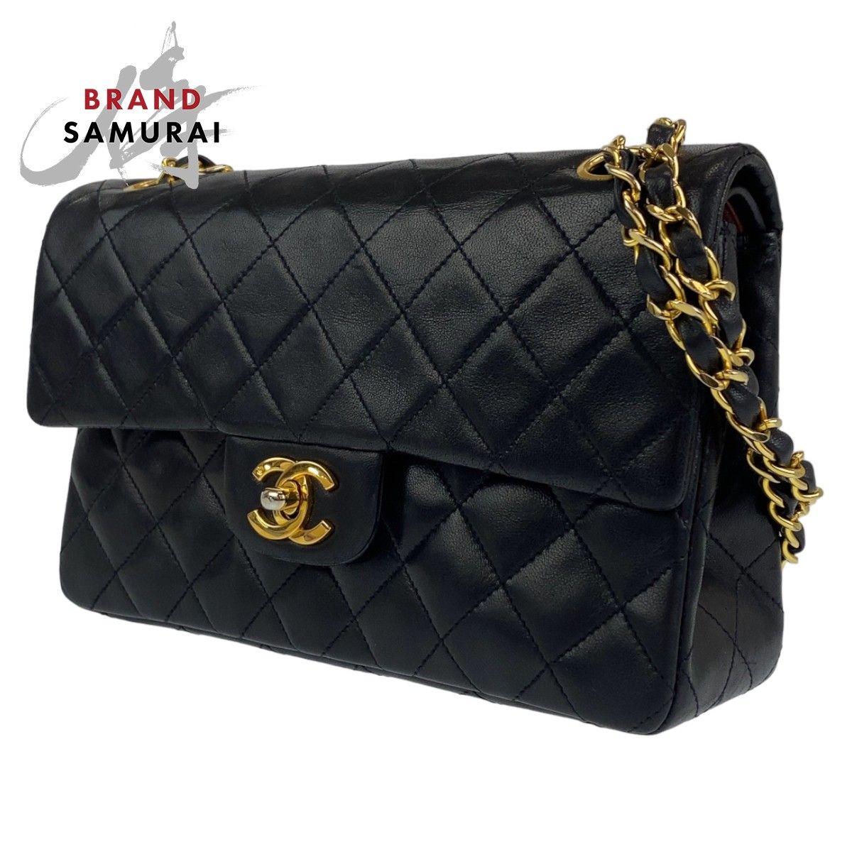 CHANEL シャネル ヴィンテージ マトラッセ ブラック 黒 ゴールド金具  