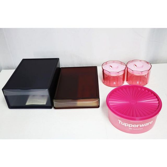 新品未使用 タッパーウェア システムドロワーM#1（赤）/M#2（藍色