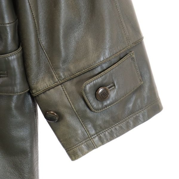ピエールバルマン ラム レザージャケット L ブラウン系 PIERRE BALMAIN コート メンズ 【中古】 【220226】