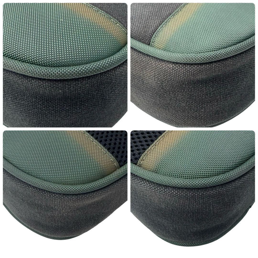 ショルダーバッグ ブラック×グリーン