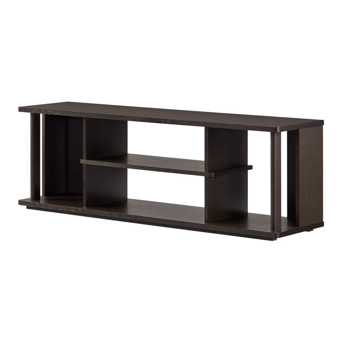 【在庫処分】朝日木材加工 テレビ台 atra 50型 幅115cm ブラック 支柱木製 縦型収納 AMA-4012AV-BK