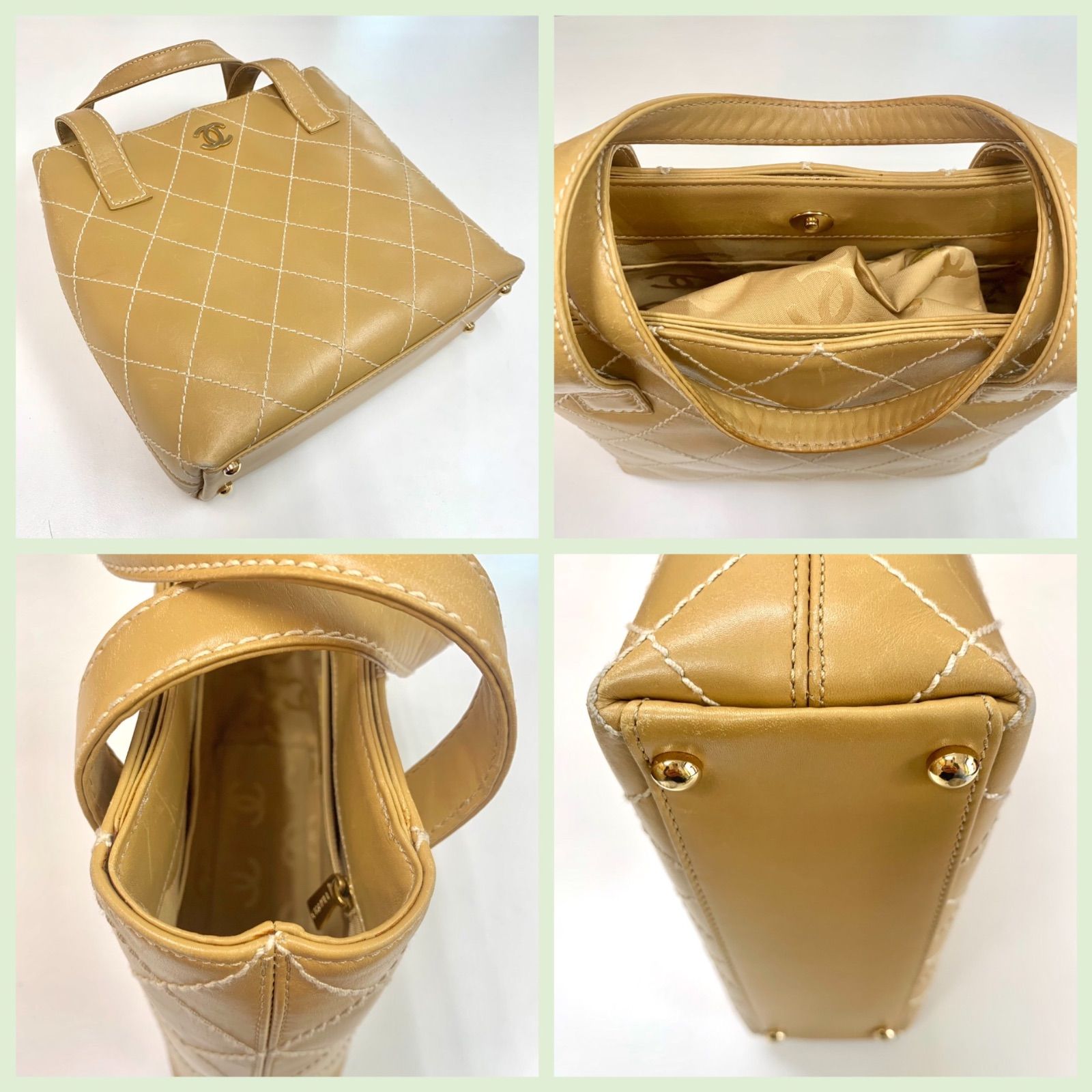 美品⭐️CHANEL シャネル】 ワイルドステッチ ココマーク ハンドバッグ