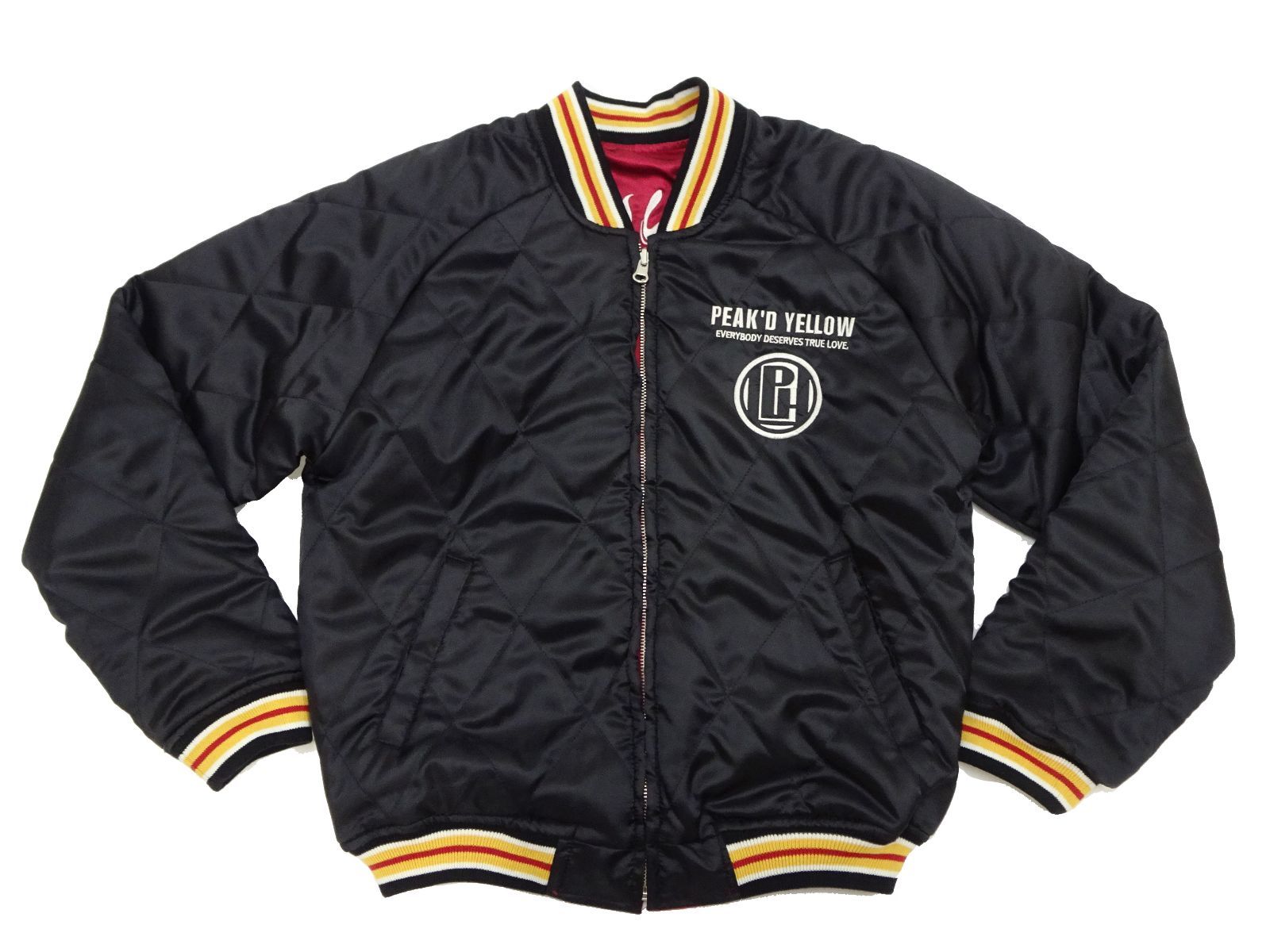 Yellow Peak'd 希少 ピークドイエロー スカジャン リバーシブル ジャケット・アウター
