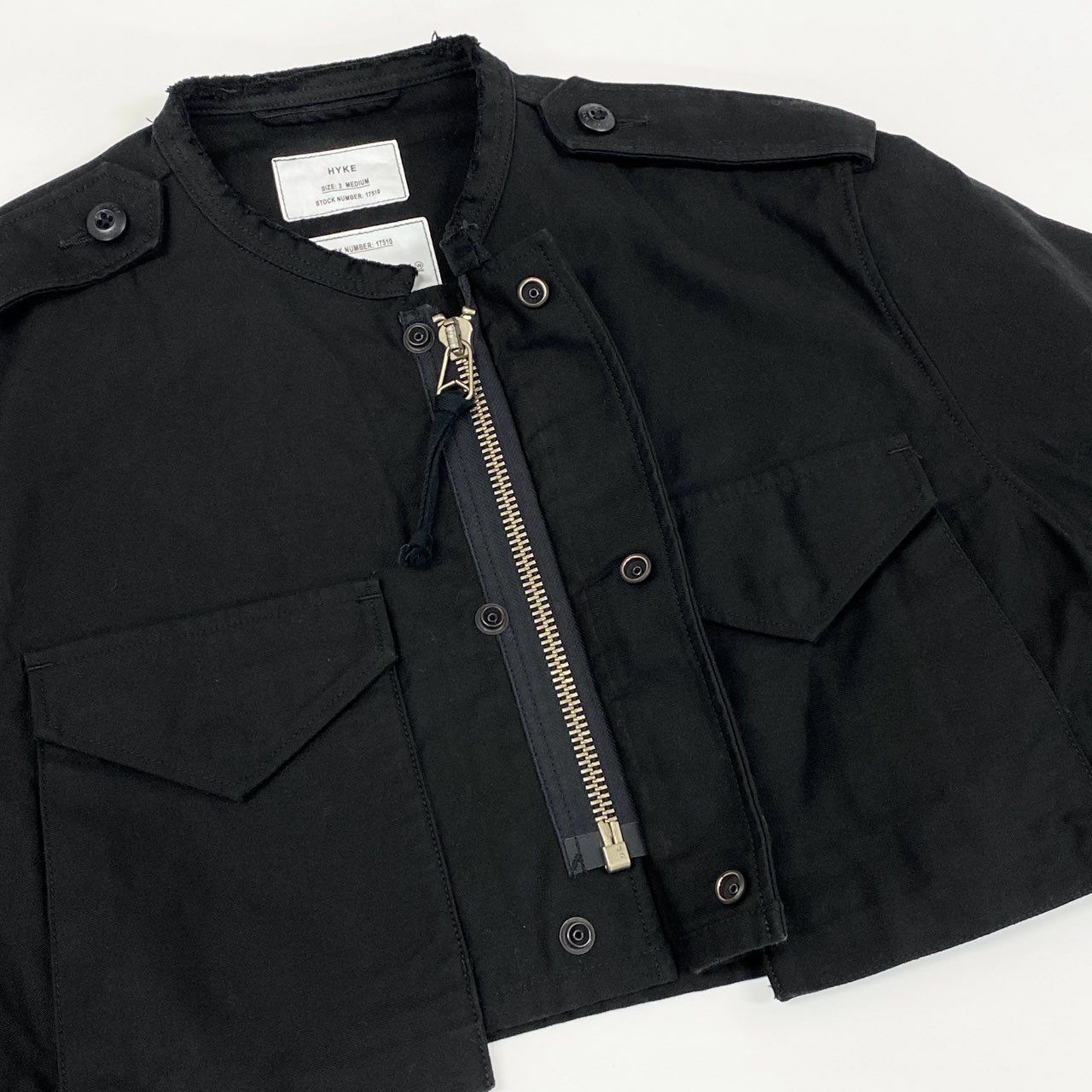 HYKE　ハイク　コーチジャケット　size2　黒 HYKEハイクコーチジャケットsize2黒