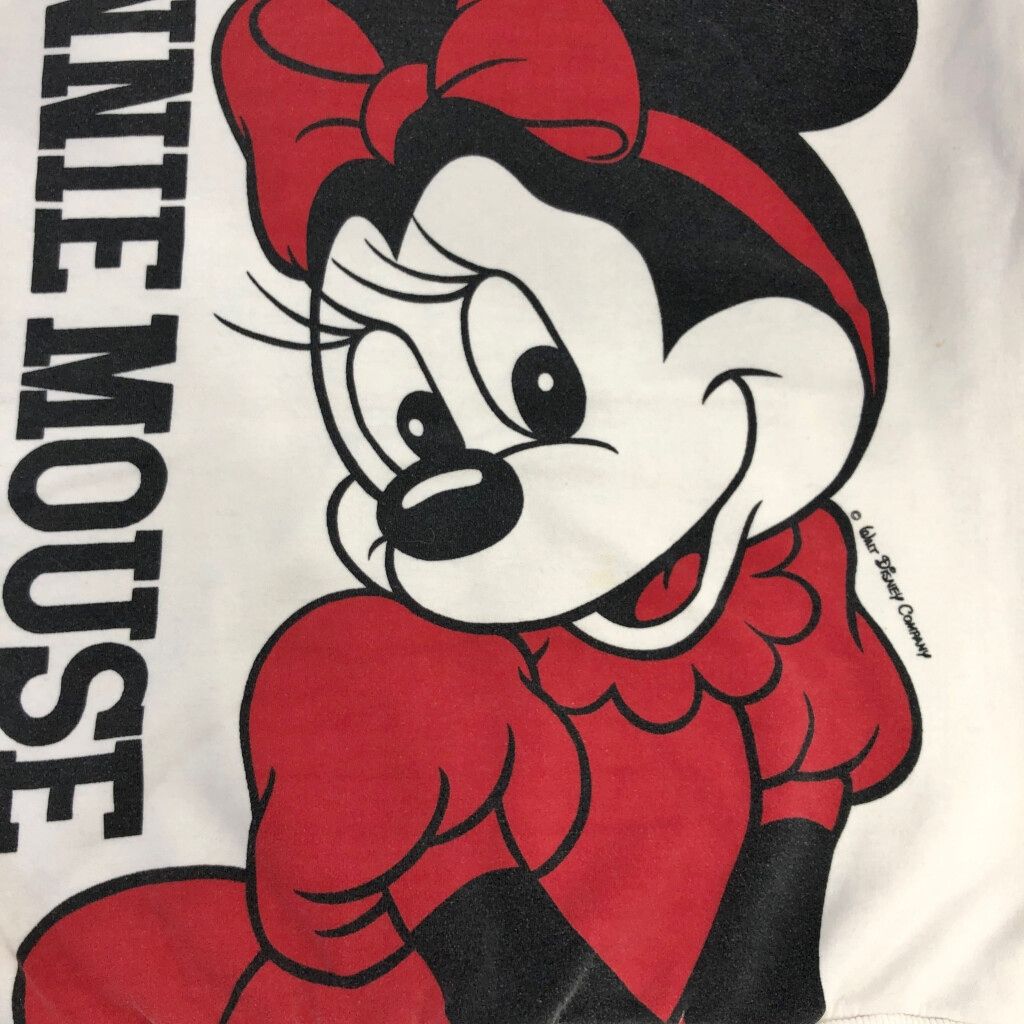 80年代 USA製 Disney ディズニー ミニーマウス 大判プリント